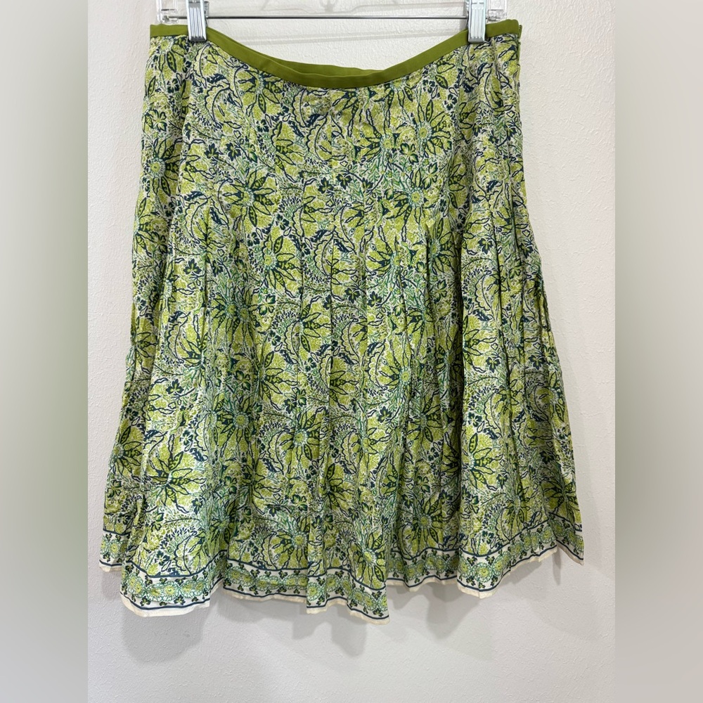 Antonio Melani Silk Blend Floral A-Line Skirt Size 10